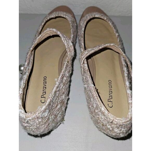 New! C.Paravano Women's Flats Shoes Round Toe Ballet Tweed Blush Size 7.5 $118 - Picture 10 of 14